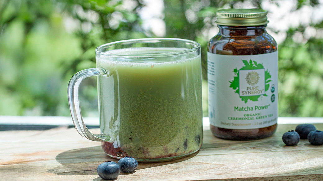 Iced Blueberry Matcha Latte
