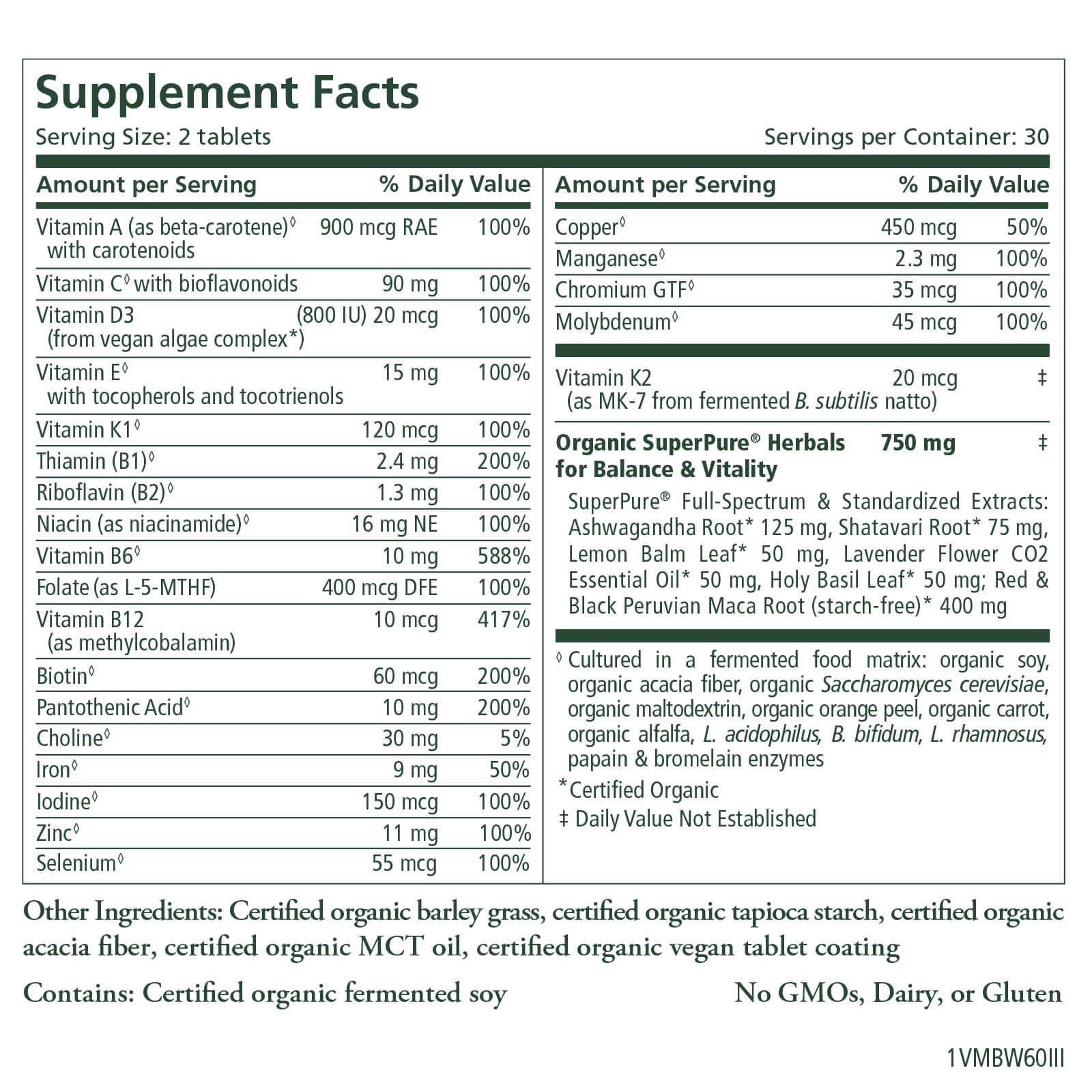 The image presents a detailed Supplement Facts label for "You Glow Girl," a women's multivitamin by The Synergy Company, showcasing the nutrients per serving along with their amounts and percent daily values. It contains vitamins A, C, D, E, B vitamins for stress balance, folate, as well as minerals like calcium, magnesium, and zinc for antioxidant support.