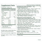 Supplement Facts label for Pure Synergy® Organic Superfood 12.5 oz Powder by The Synergy Company, providing nutrition per 1 tbsp (12g), plus a list of organic super greens, fruits, algae, herbs, and botanicals in this powerful blend.